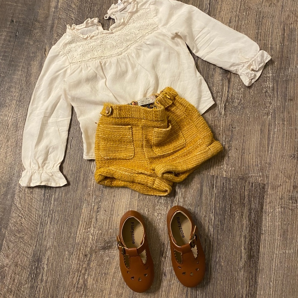 Zara Babygirl Tweed Shorts